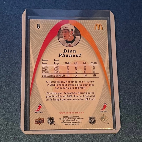 Dion Phaneuf Calgary Flames Card - Picture 2 of 2